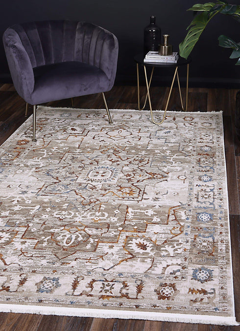 London  Medalion Beige Multi Rug - ADORE RUGS and FLOORING